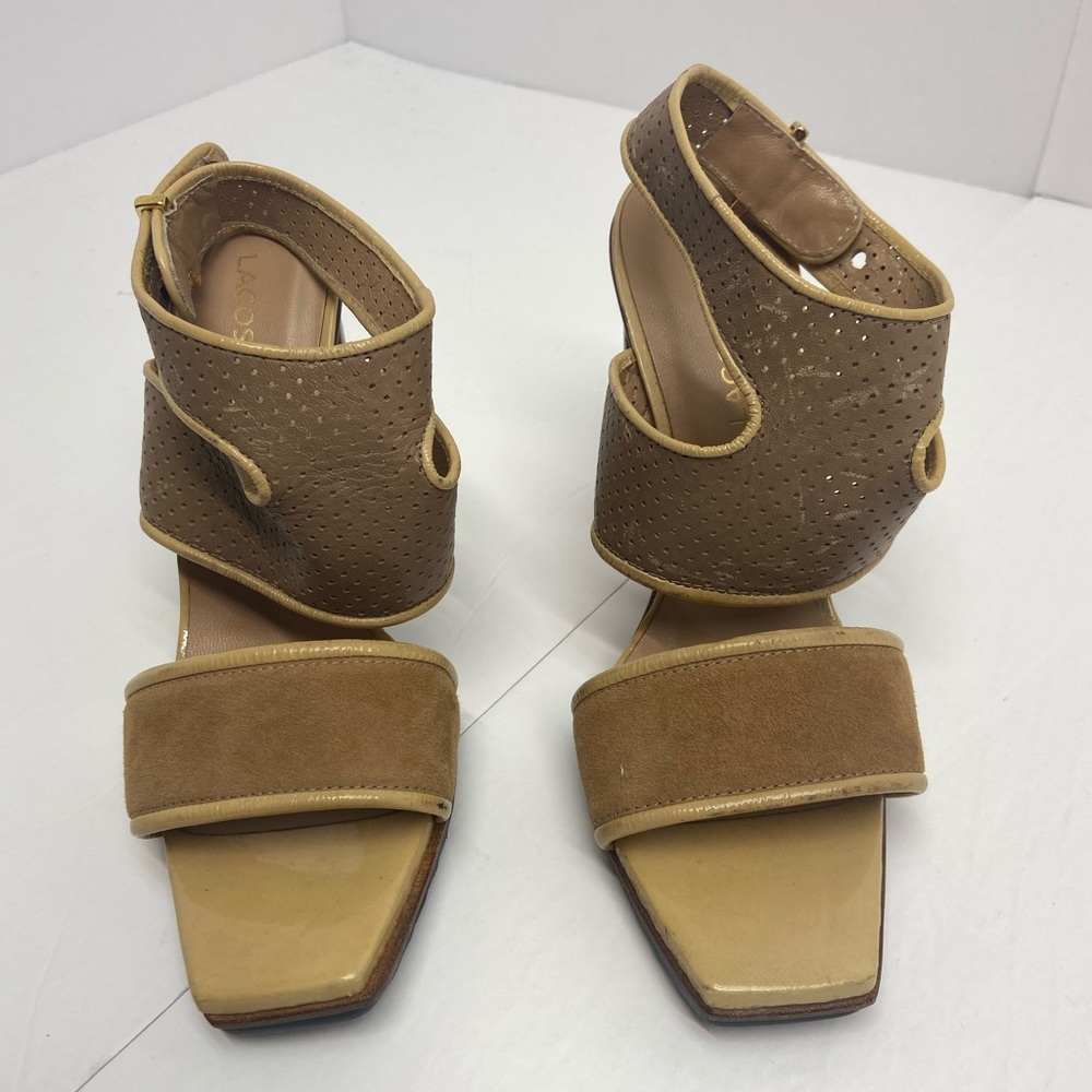 Lacoste Shoes Sandals Heels Genuine Leather Sz 8